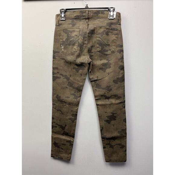 Hudson Jeans Womens 27 Green Brown Camo Krista Ankle Super Skinny Stretch - Picture 2 of 10